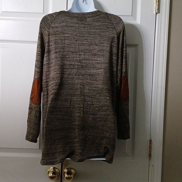 Perch by Blu Pepper Elbow Patch Sweater Sz 2XL Lightweight NWOT - Picture 4 of 6